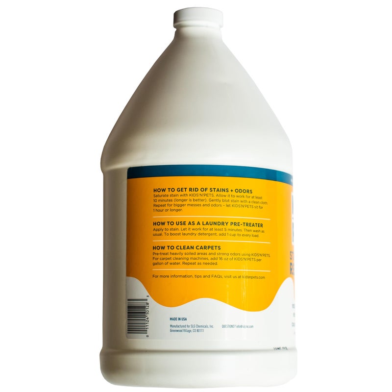 KIDS 'N' PETS Instant All-Purpose Stain & Odor Remover - Cleans Dog Pee, Cat Urine, Other Smells, Spots from Carpet, Couch, Mattress - Non-Toxic Chemicals & Child Safe Enzyme Cleaner - 1-Gallon - Image 2